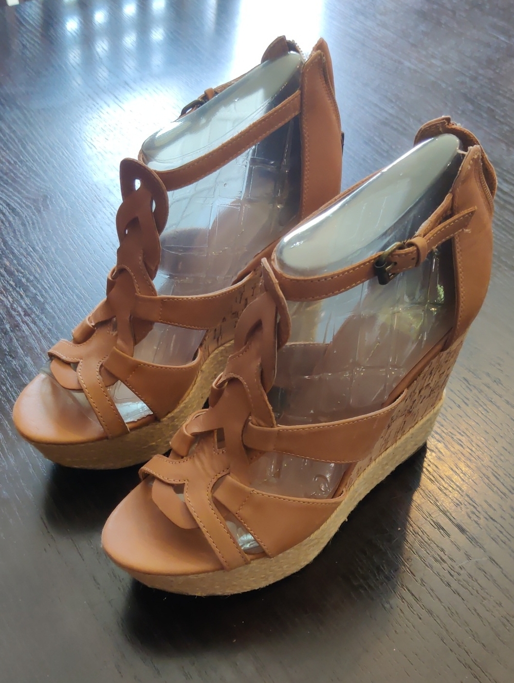 DV by Dolce Vita Tan Braided Espadrille Wedge Sandals